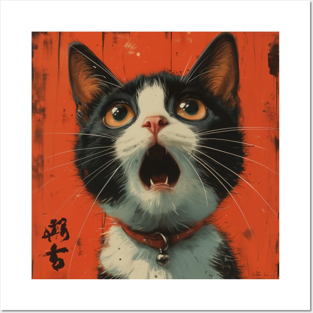 Shocked Cat II Wall Art by summer-sun-art